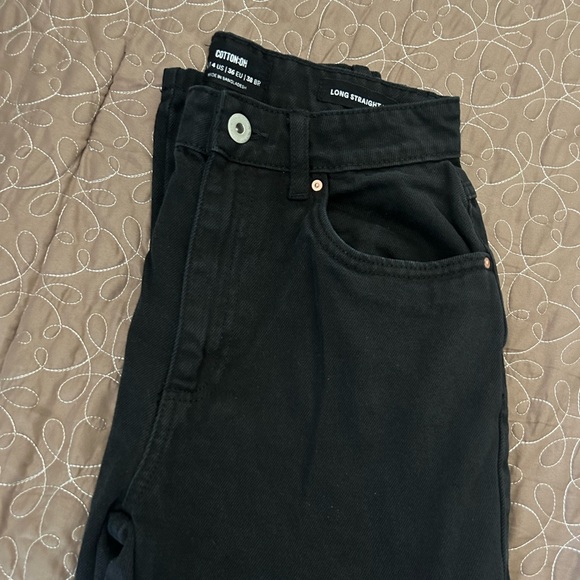 Long straight leg black jeans COTTON ON - Picture 4 of 5